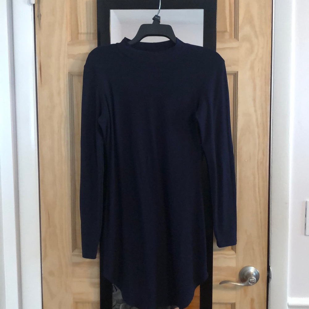 Navy Blue long sleeve Body-con dress